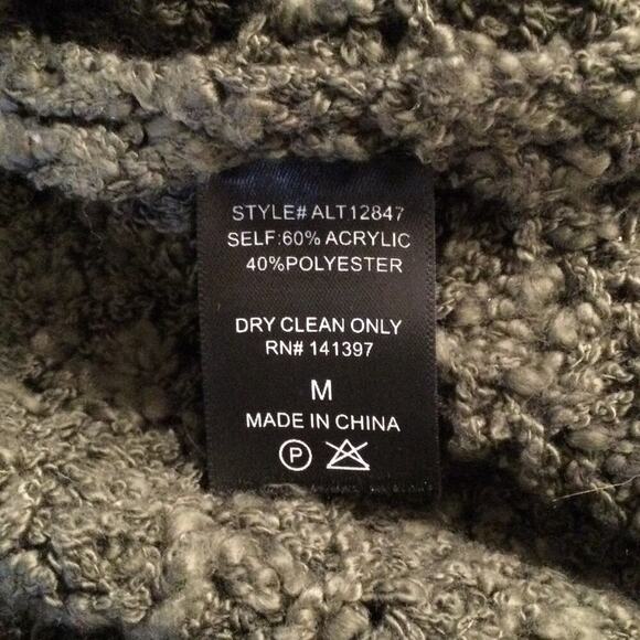 ASTR The Label V-Neck Sweater Womens M Hunter Green Distressed Oversized Tunic - Picture 5 of 8